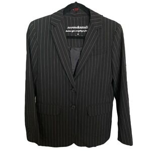 Norma Kamali black Pinstripe Blazer Black 6